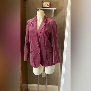Vintage "Changing Scene" Women's Velvet Blazer Burgundy / Wine/ plum size M